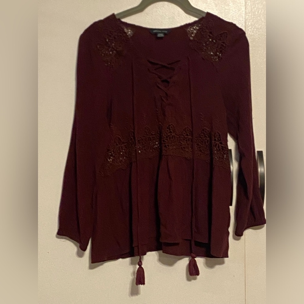 American Eagle Peasant Top, Medium